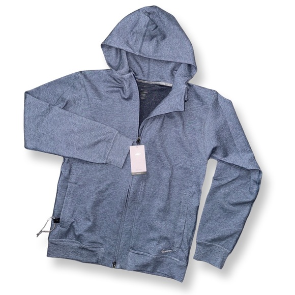 Nike Yoga DRI-Fit Restore Full Zip Fleece Hoodie in Blue DQ4876-410 - Picture 15 of 15